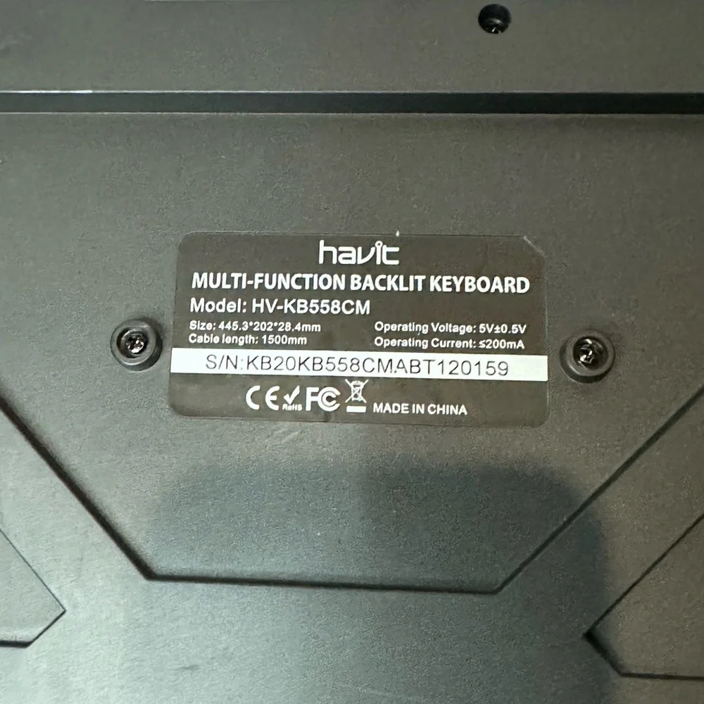 Black Wired Keyboard